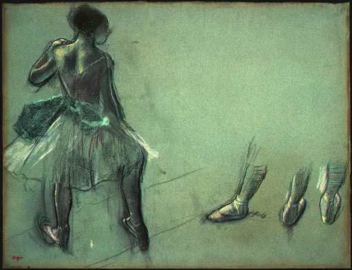 Dancer Seen from Behind and 3 Studies of Feet 1878Dancer Seen from Behind and 3 Studies of Feet 1878